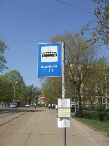 Trolleybushalte in Riga (foto: René Hoeflaak)