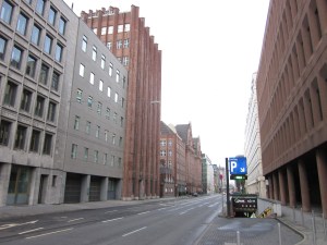 Duitsland, Centrum Düsseldorf, 24 december 2012: Een  verlaten Breite Straße (foto: René Hoeflaak)