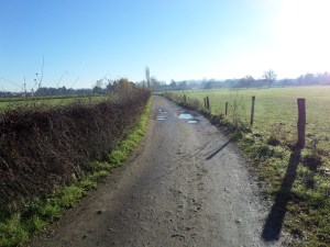 10 december 2013: Grenspad tussen Eijsden, Nederland en Moelingen, België (foto: René Hoeflaak)