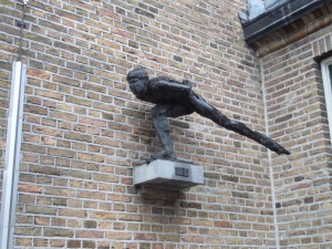 Onbekende schaatser in Haastrecht (foto: René Hoeflaak)