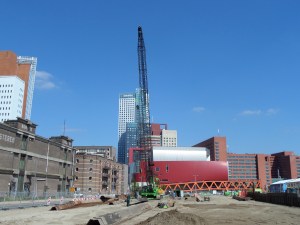 Rotterdam, 27 augustus 2014: Bouwplaats woontorens Boston-New York op de Wilhelminapier (foto: René Hoeflaak) 