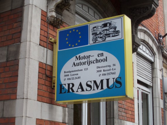 Leuven: Erasmus laat overal zijn sporen na. (foto: René Hoeflaak)