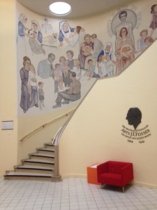 Oktober 2015: hal in GGD gebouw in Rotterdam (foto: René Hoeflaak)