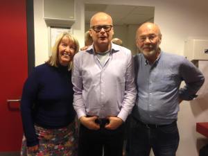 Papendrecht, 30 oktober 2015: Maddy Prior, ik, Rick Kemp van Steeleye Span (foto: René Hoeflaak) 