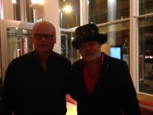 Rotterdam, 3 maart 2016: Fred Eaglesmith en ondergetekende (foto: René Hoeflaak)