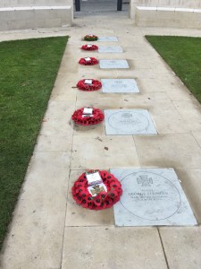 Manchester, gedenkstenen van gesneuvelde stadsgenoten (foto: René Hoeflaak)