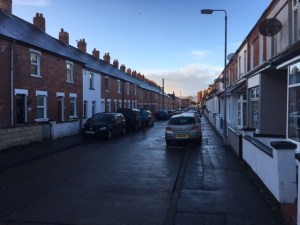 Belfast, 13 januari 2017, Hynford Street (foto: René Hoeflaak) 